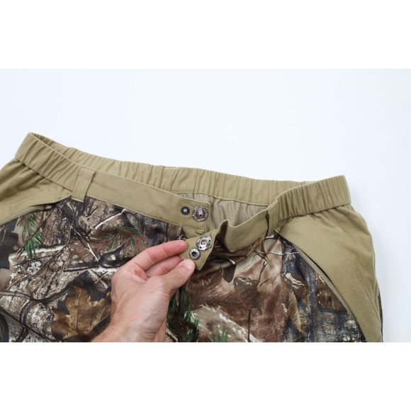 Gander Mtn Mens XL Realtree Camouflage Chamois Cloth Waterproof Hunting Pants - Picture 8 of 14